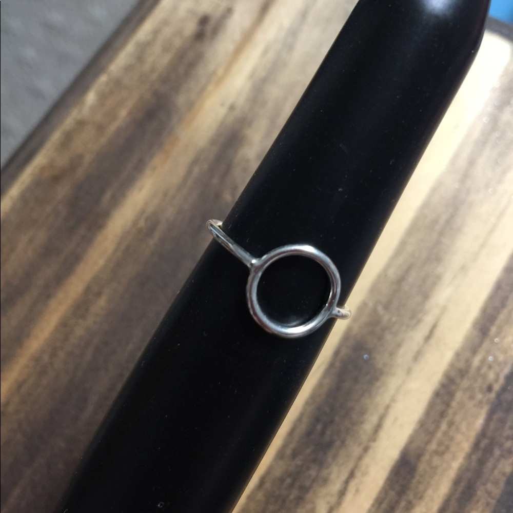 Sterling silver circle ring